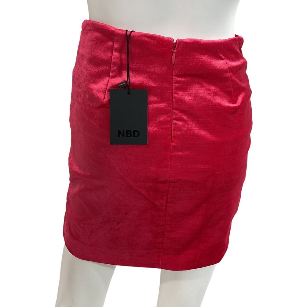 Nbd Ruched Pink Ivana Mini Skirt Size XS NWT - Picture 3 of 5